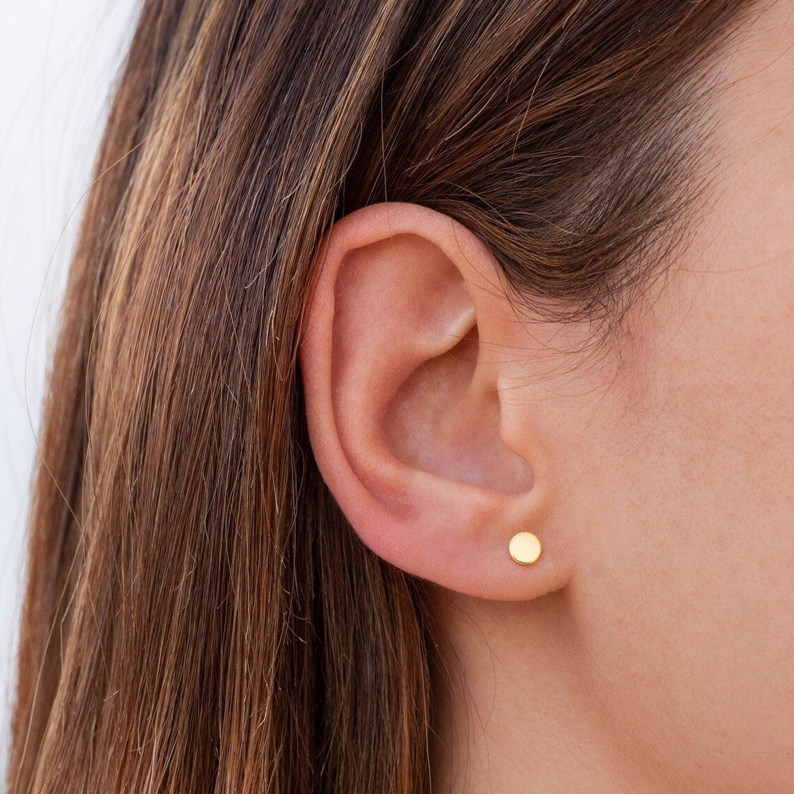 Pequeño Punto Circular - Pendientes Minimalistas