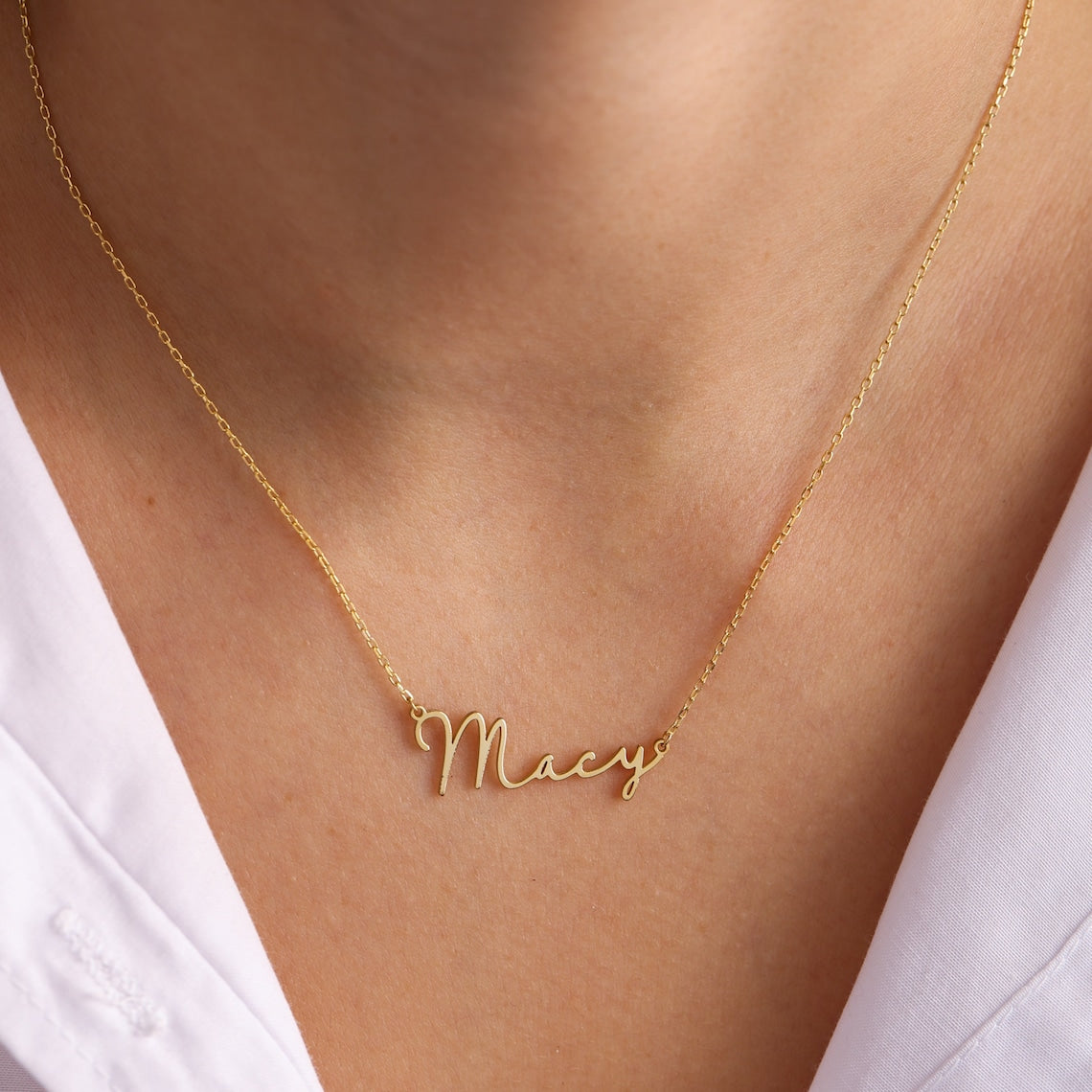 Collar de letras mate - Collar de firma