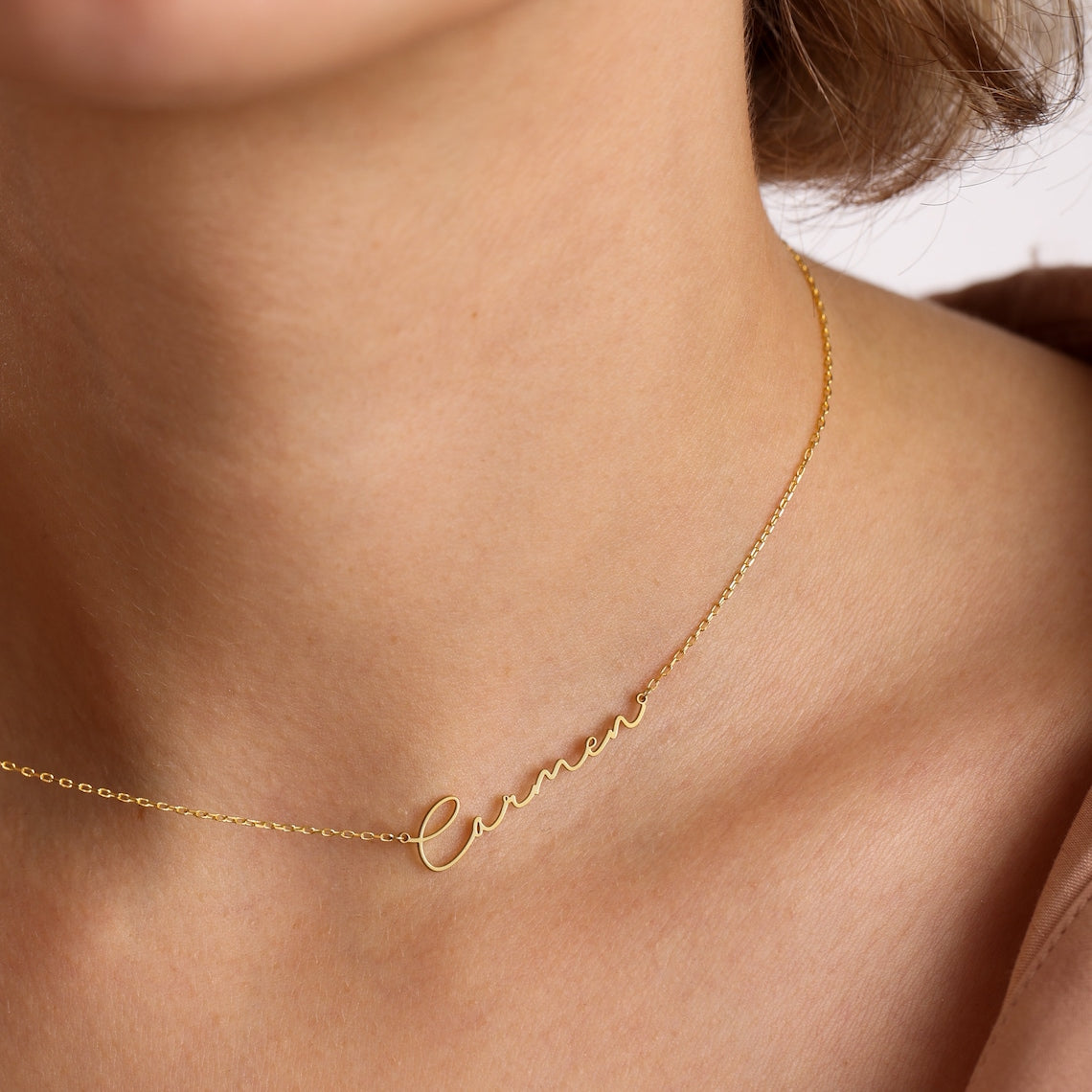 Collar de letras mate - Collar de firma