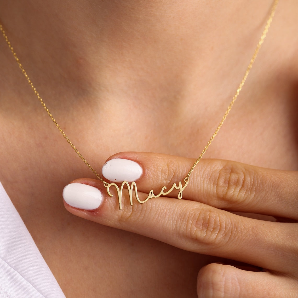 Collar de letras mate - Collar de firma