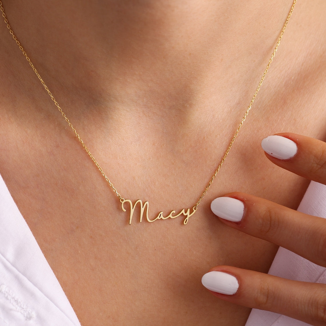 Collar de letras mate - Collar de firma