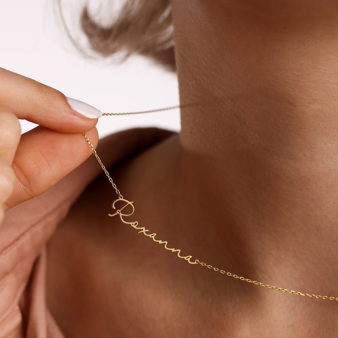 Collar de letras mate - Collar de firma