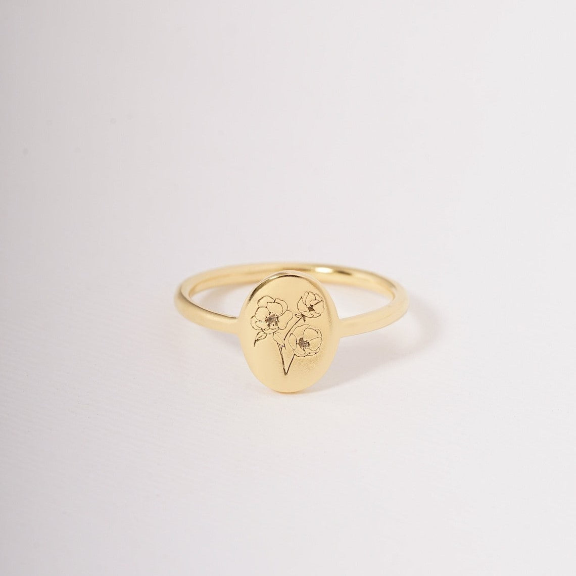 Anillo flor de nacimiento - Anillo delicado personalizado