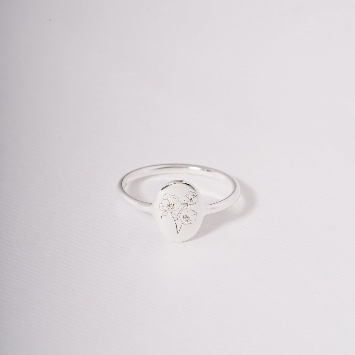 Anillo flor de nacimiento - Anillo delicado personalizado
