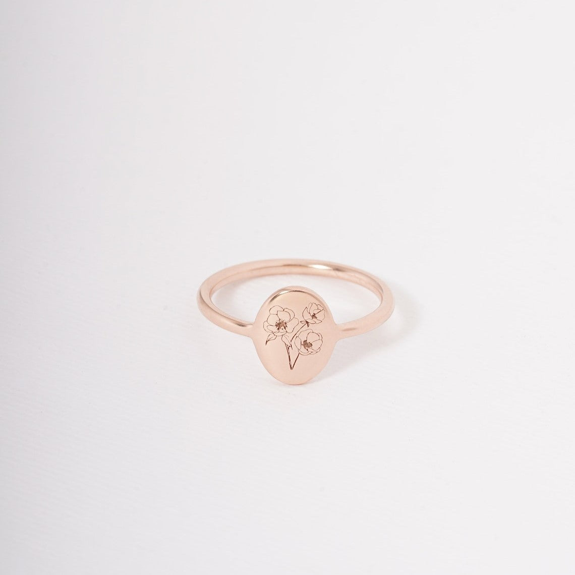 Anillo flor de nacimiento - Anillo delicado personalizado