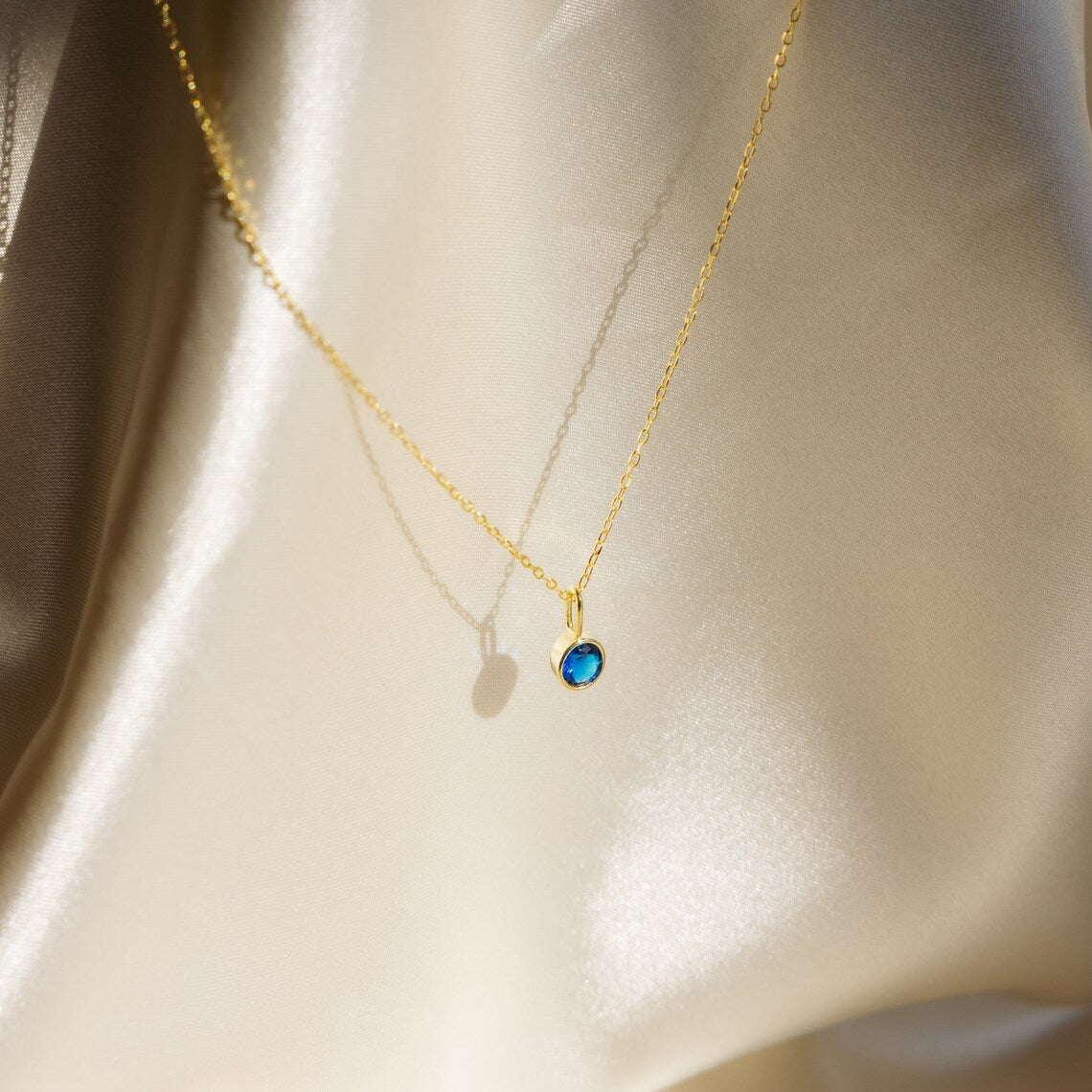 Collar de piedra de nacimiento - Collar de piedras preciosas