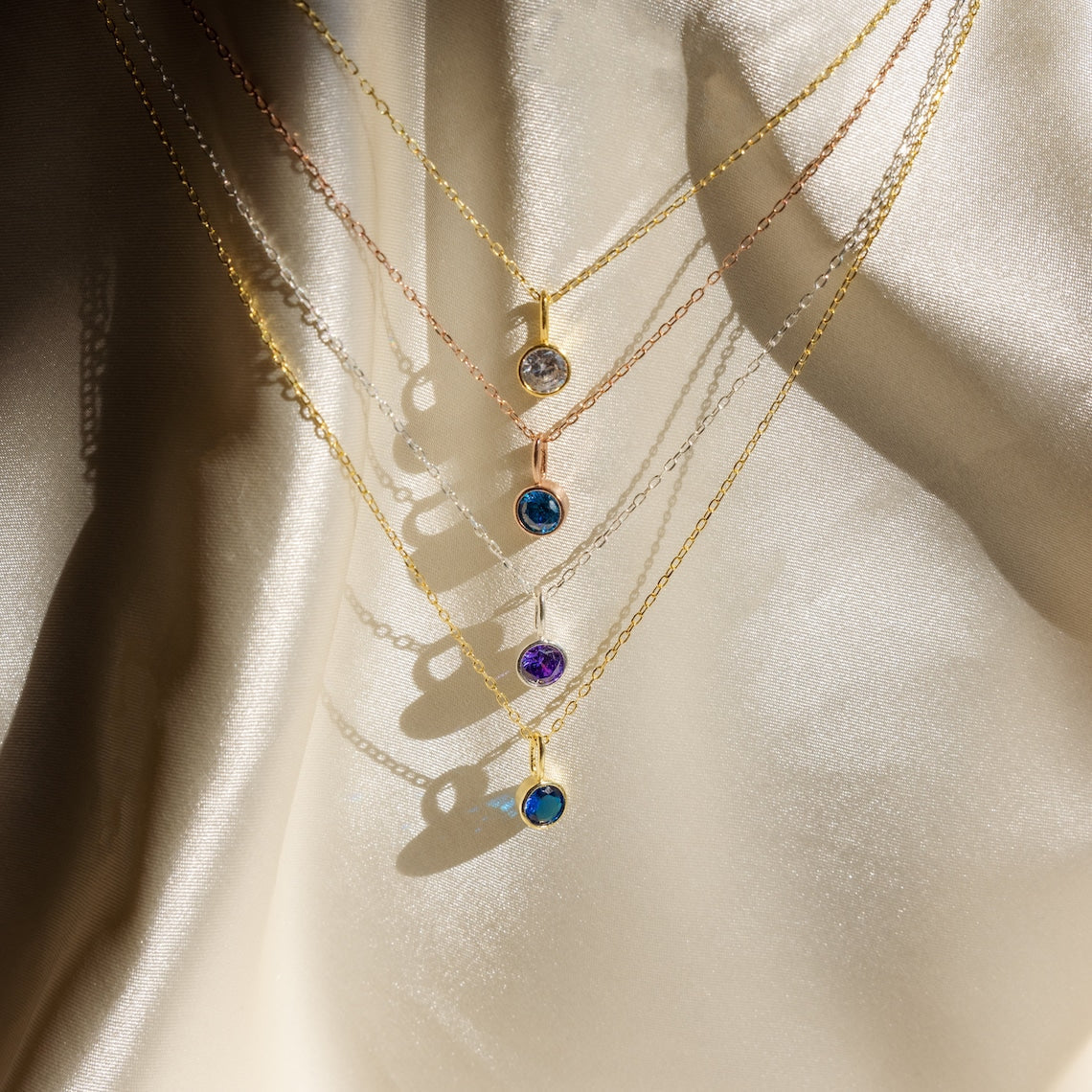 Collar de piedra de nacimiento - Collar de piedras preciosas