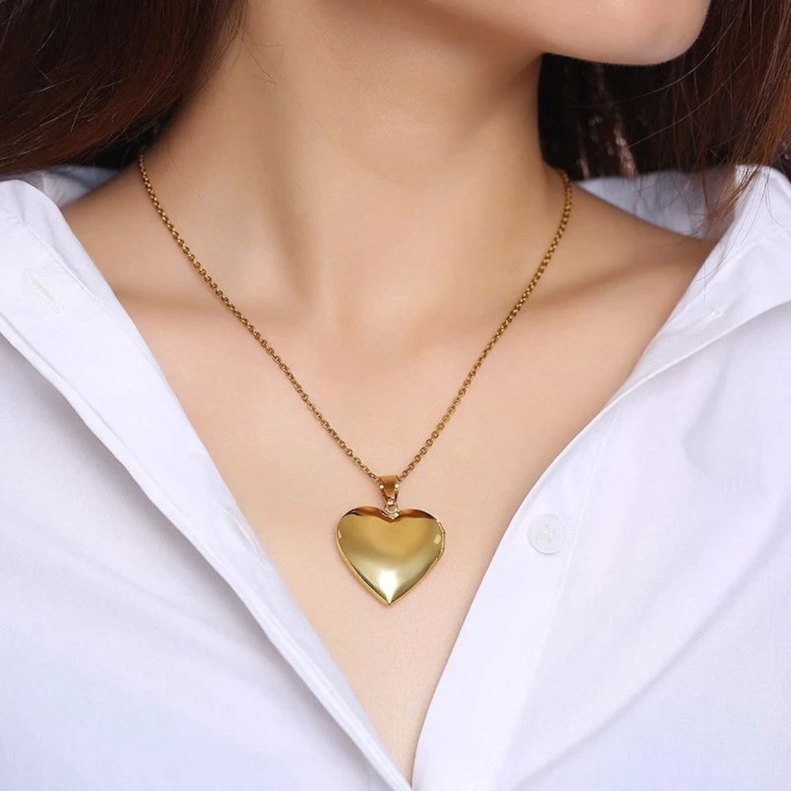Gran corazón - Collar romántico de amor