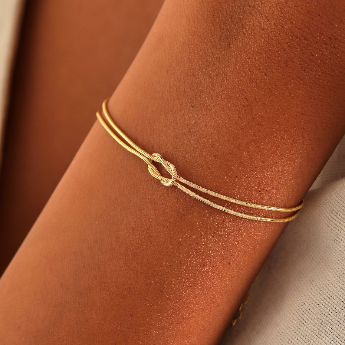 Pulsera de nudos - Pulsera de nudos de cadena de serpiente