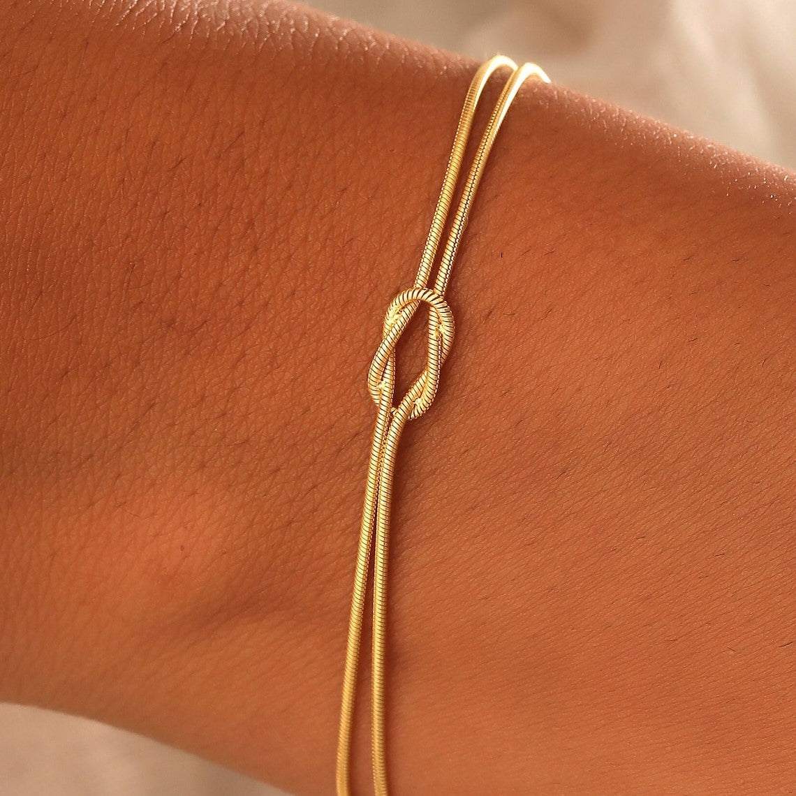Pulsera de nudos - Pulsera de nudos de cadena de serpiente