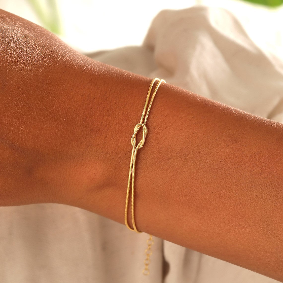 Pulsera de nudos - Pulsera de nudos de cadena de serpiente