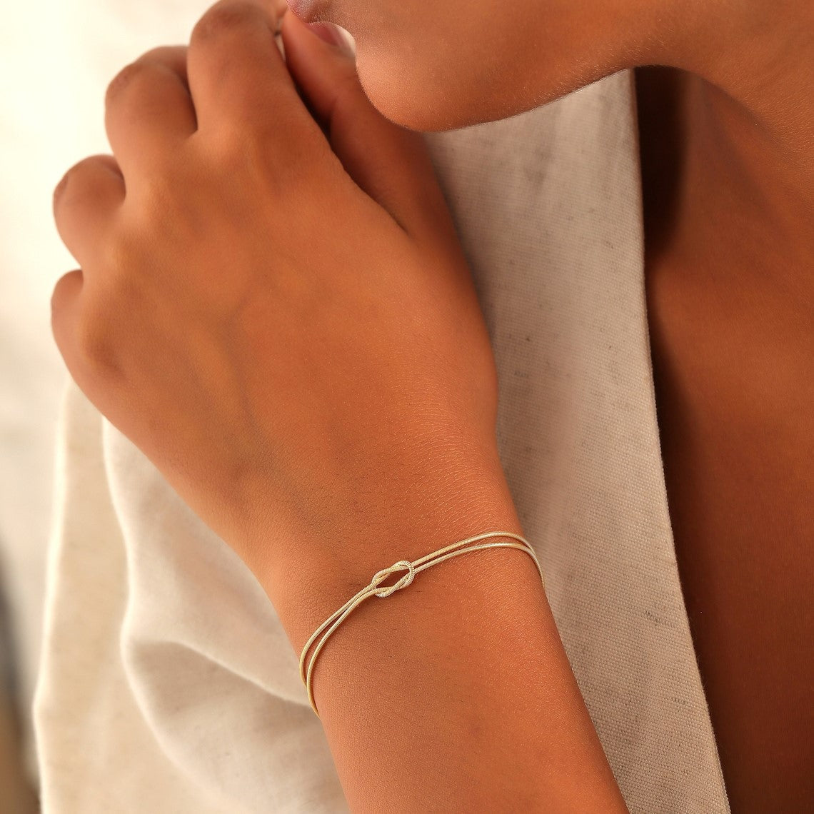 Pulsera de nudos - Pulsera de nudos de cadena de serpiente
