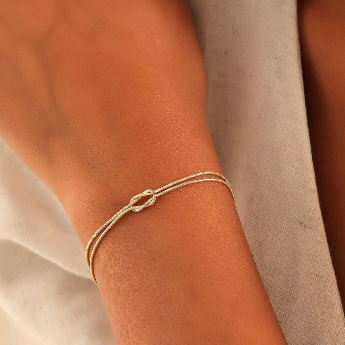 Pulsera de nudos - Pulsera de nudos de cadena de serpiente
