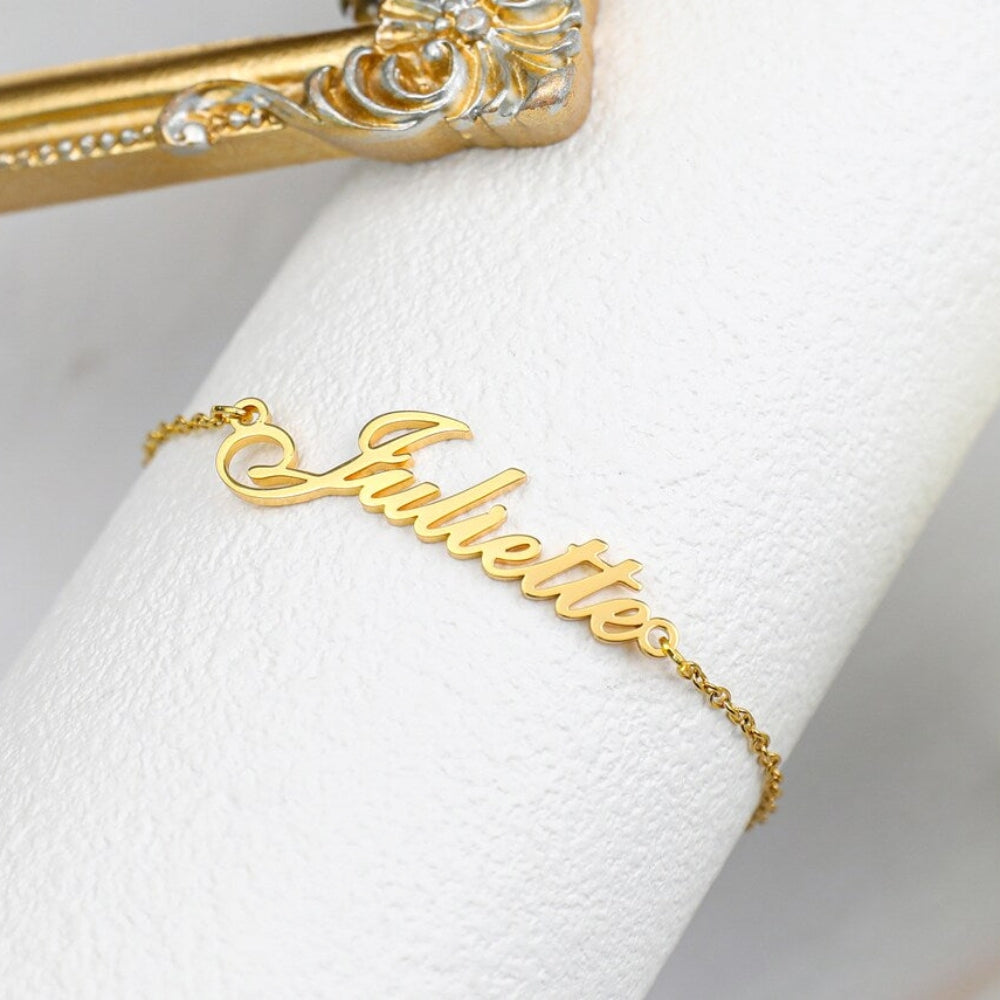 Pulsera personalizada de oro - pulsera con tu nombre
