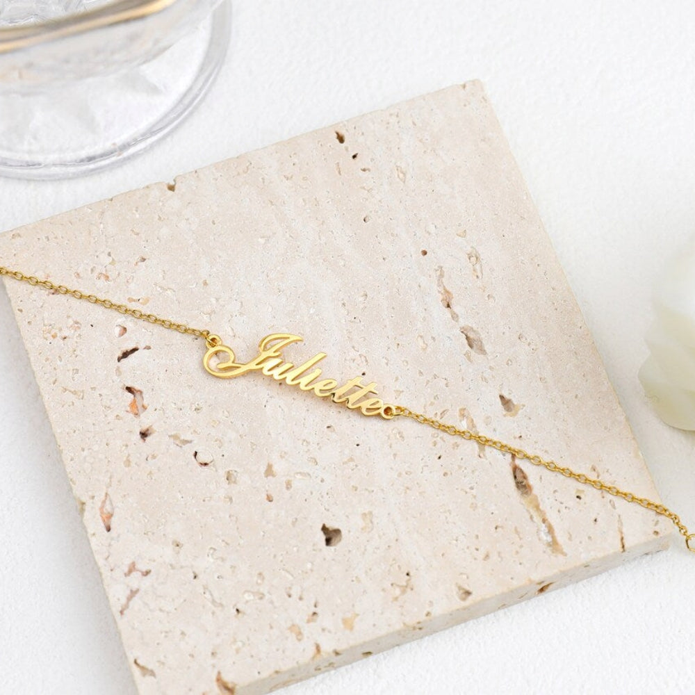 Pulsera personalizada de oro - pulsera con tu nombre