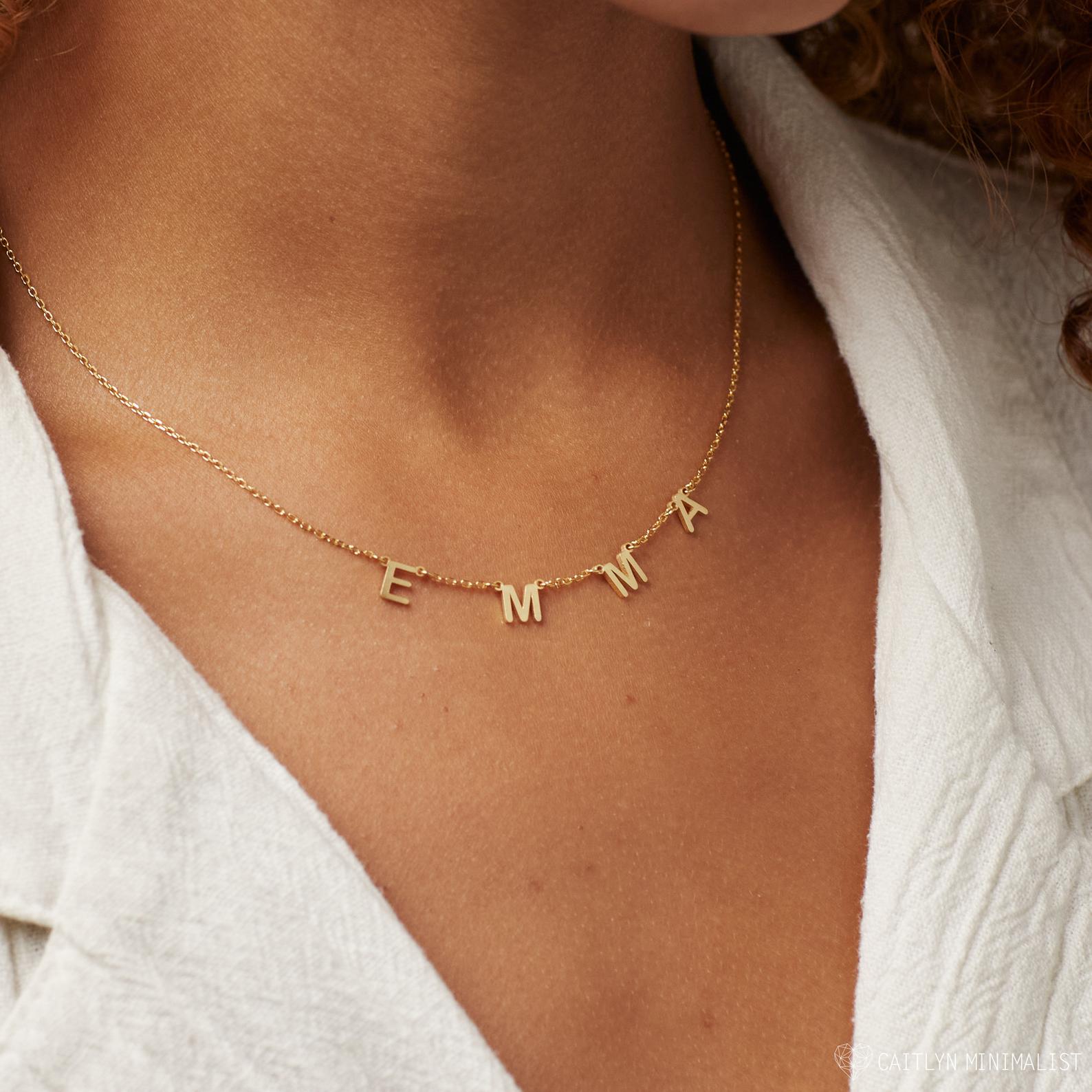 Collar con nombre de letras - Collar de nombre personalizado