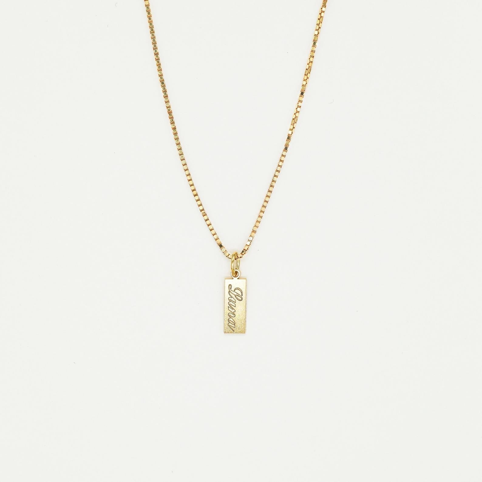 Lina – Cadena de Placa Fina Personalizada