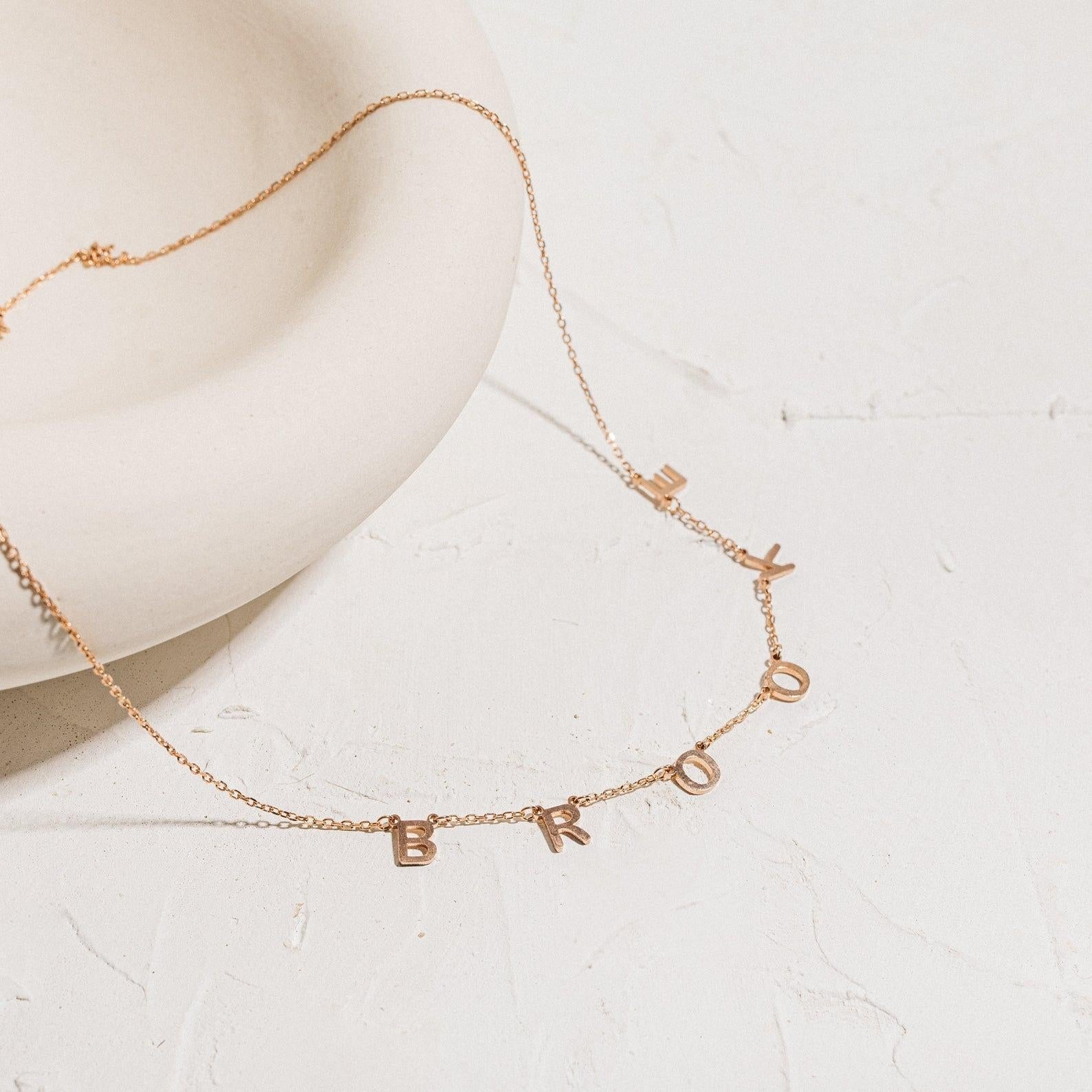 Collar con nombre de letras - Collar de nombre personalizado