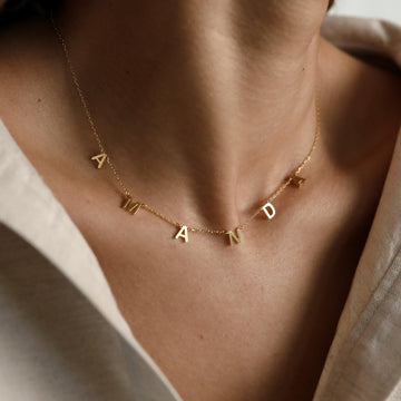Collar con nombre de letras - Collar de nombre personalizado
