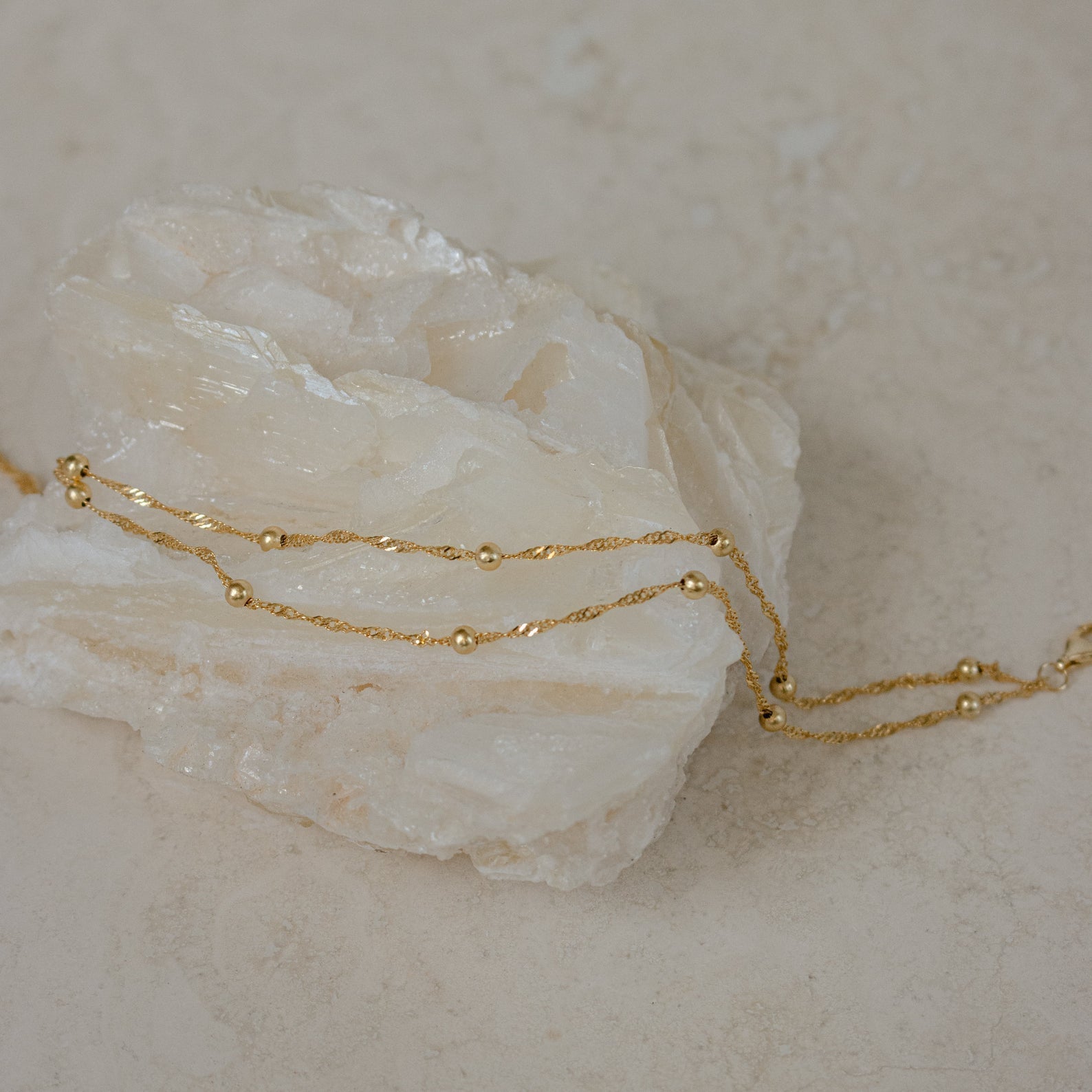 Collar doble de cuentas Ripple - Pulsera de capas