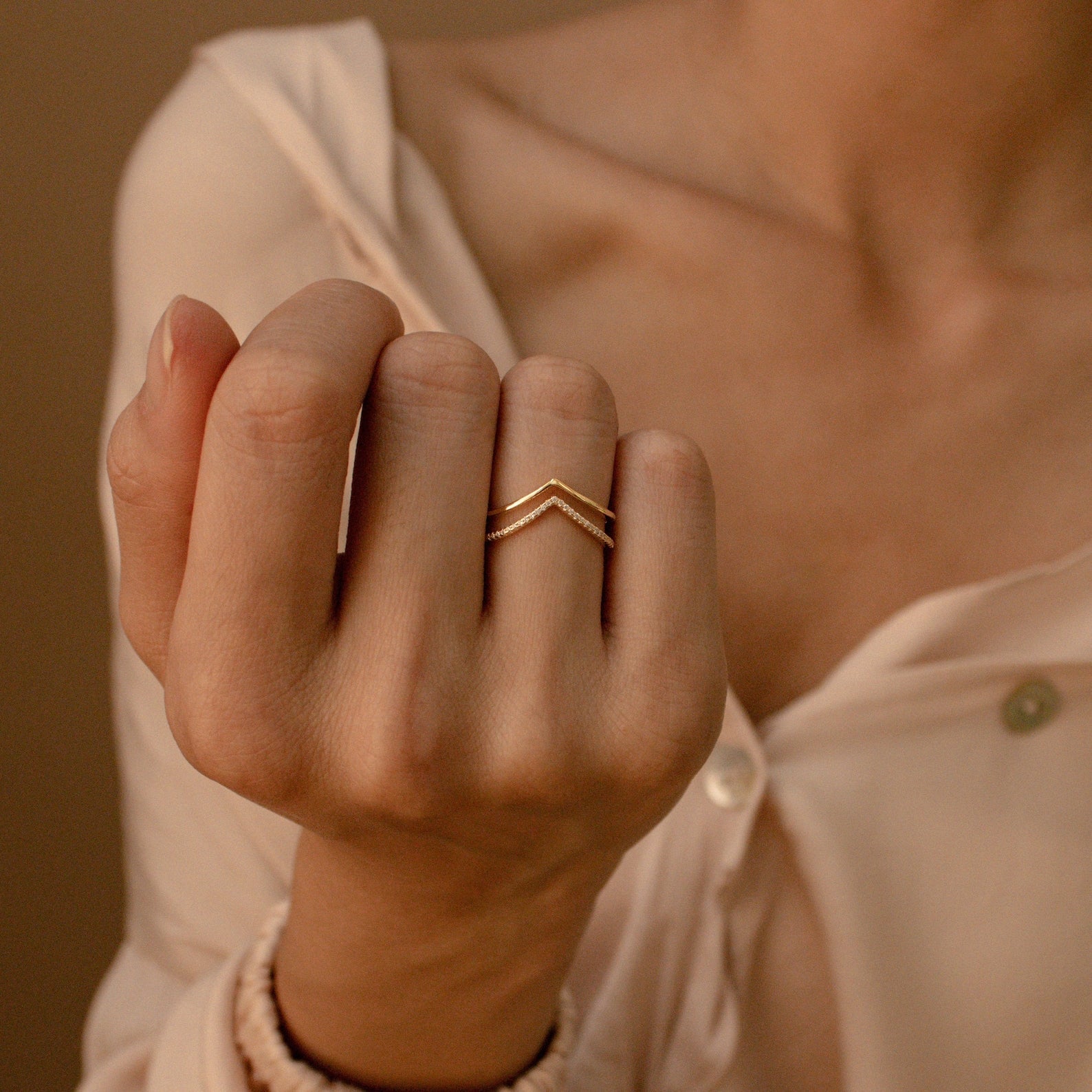 Eva – Conjunto de Anillos Apilables Curvados