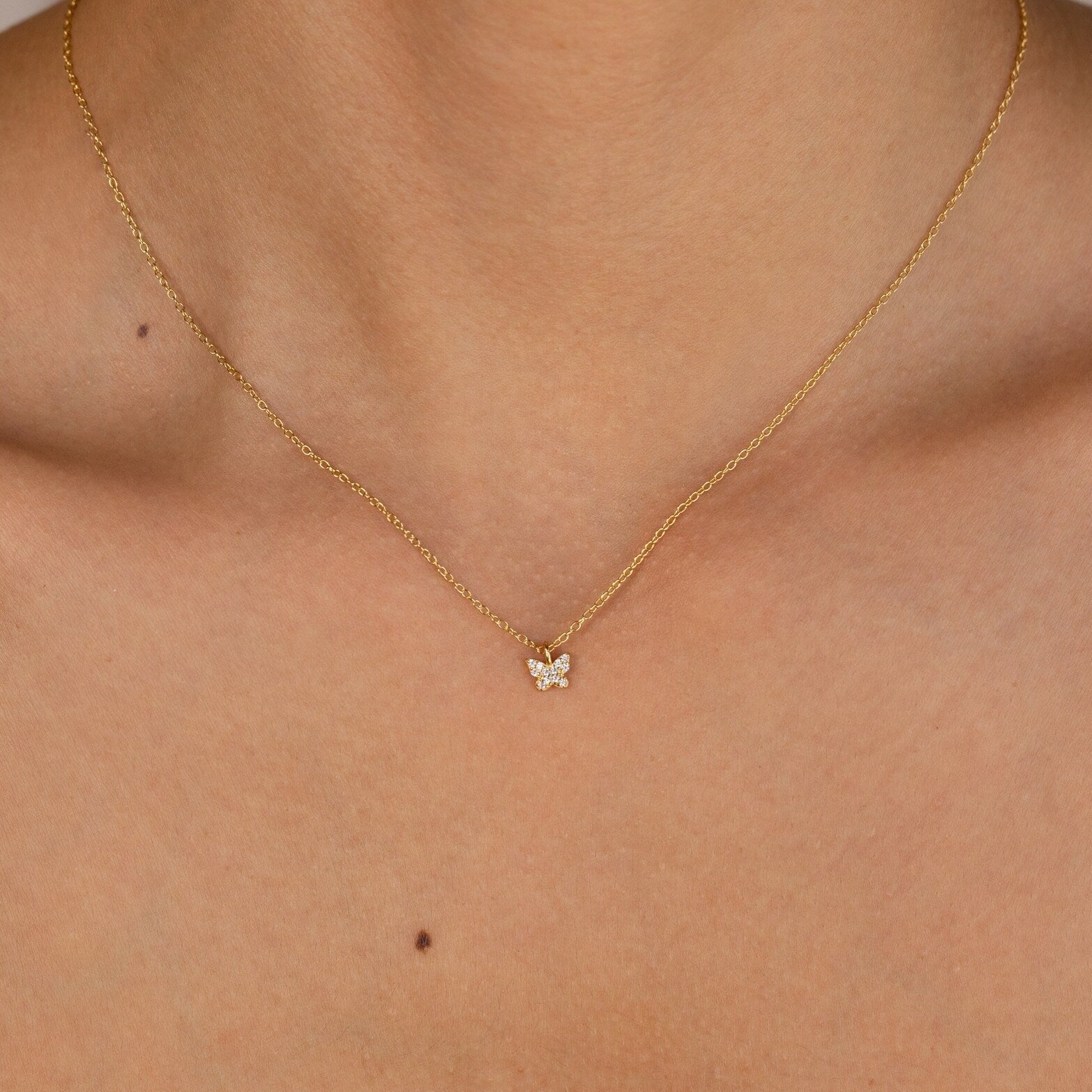 Mandy – Collar de mariposa Pavé