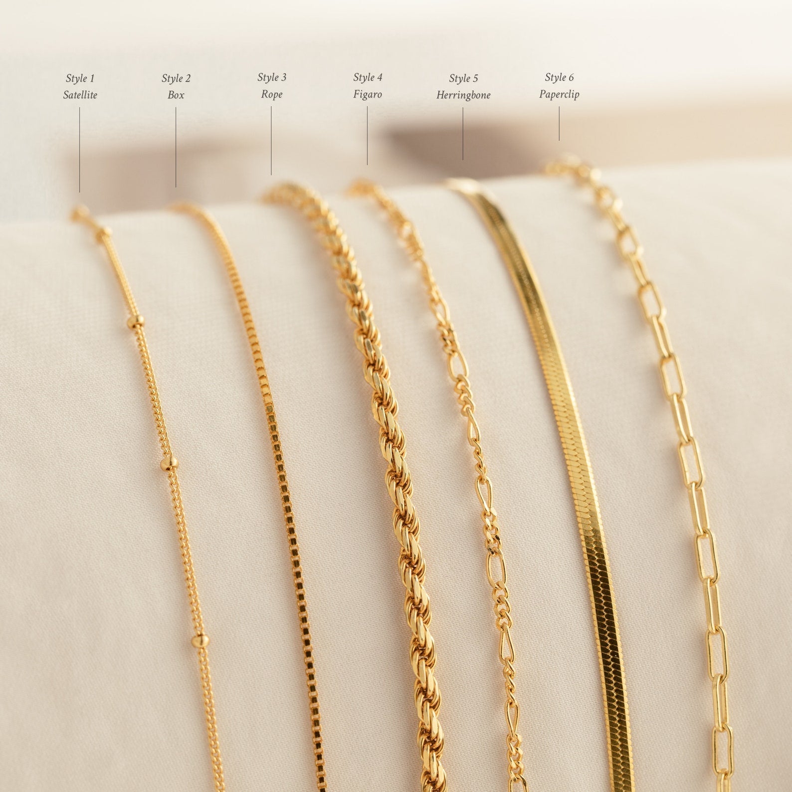 Pulseras de cadena - pulseras minimalistas en capas