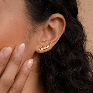 Pendientes de Nombre Personalizados - Pendientes Minimalistas