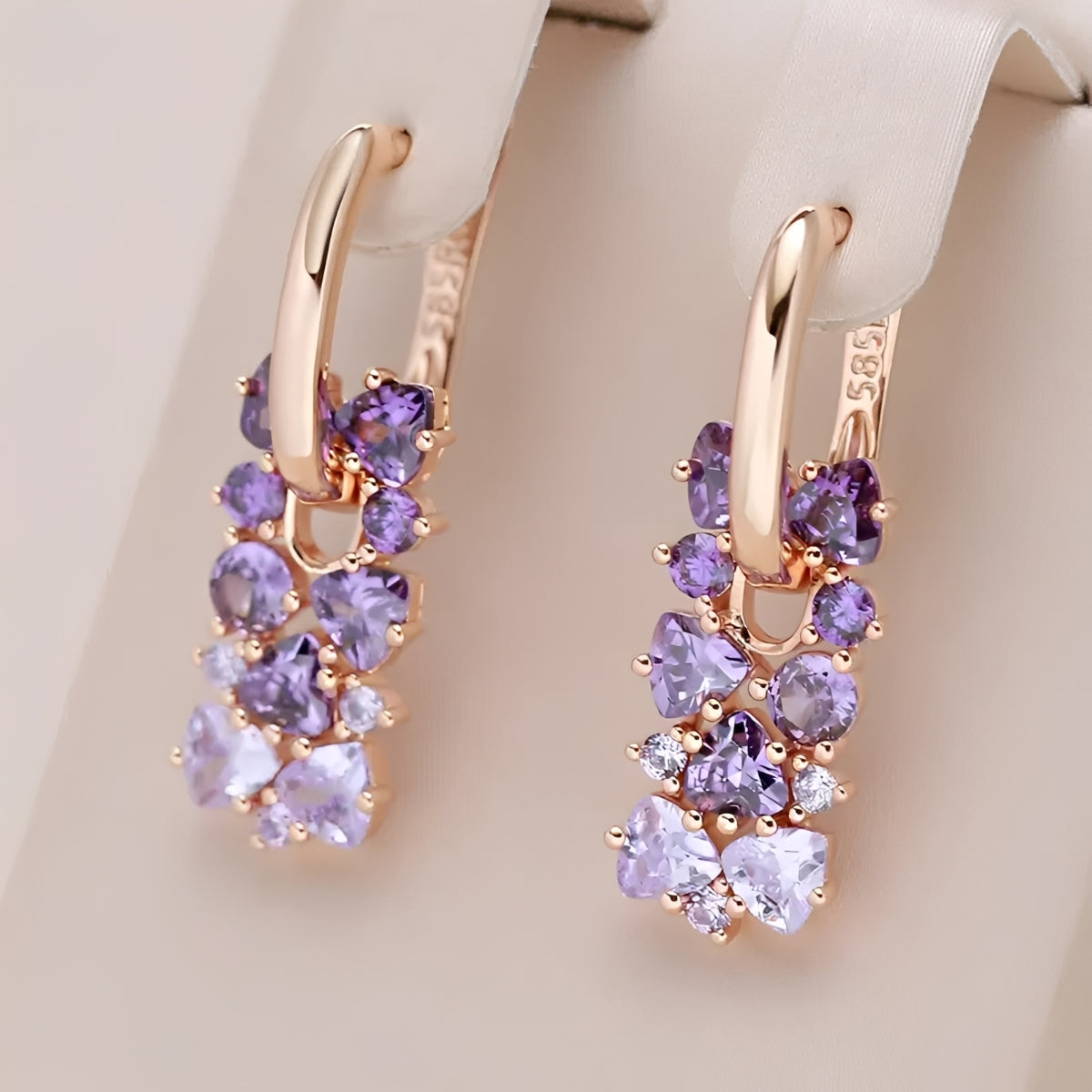 Joshi – Pendientes elegantes morados