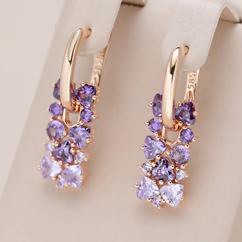 Leah - Pendientes elegantes en lila