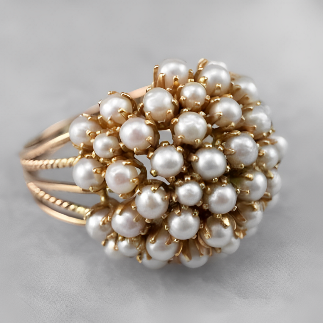 Sharnie – Anillo con perlas engastadas