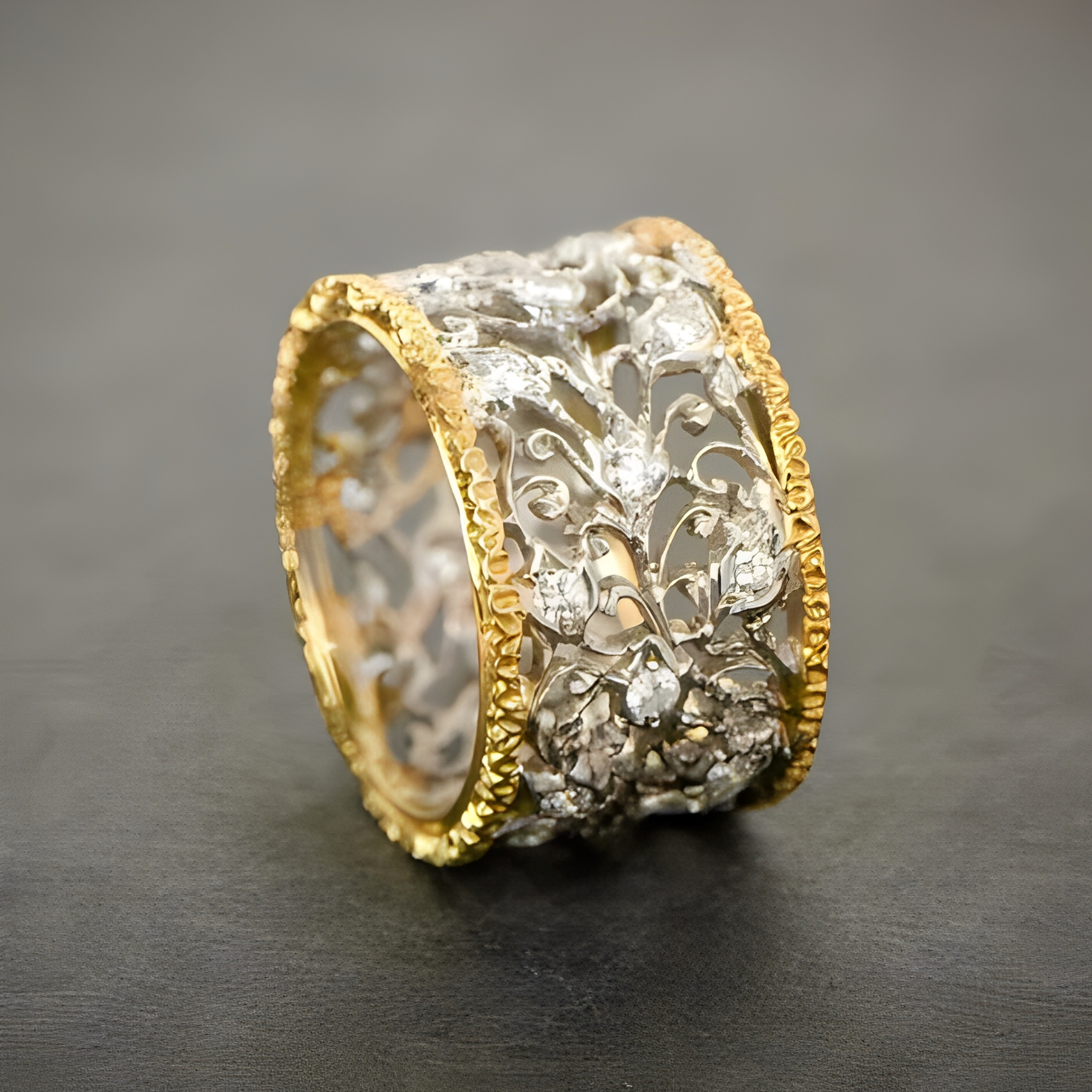 Yona – Anillo Vintage de Hiedra en Circonita