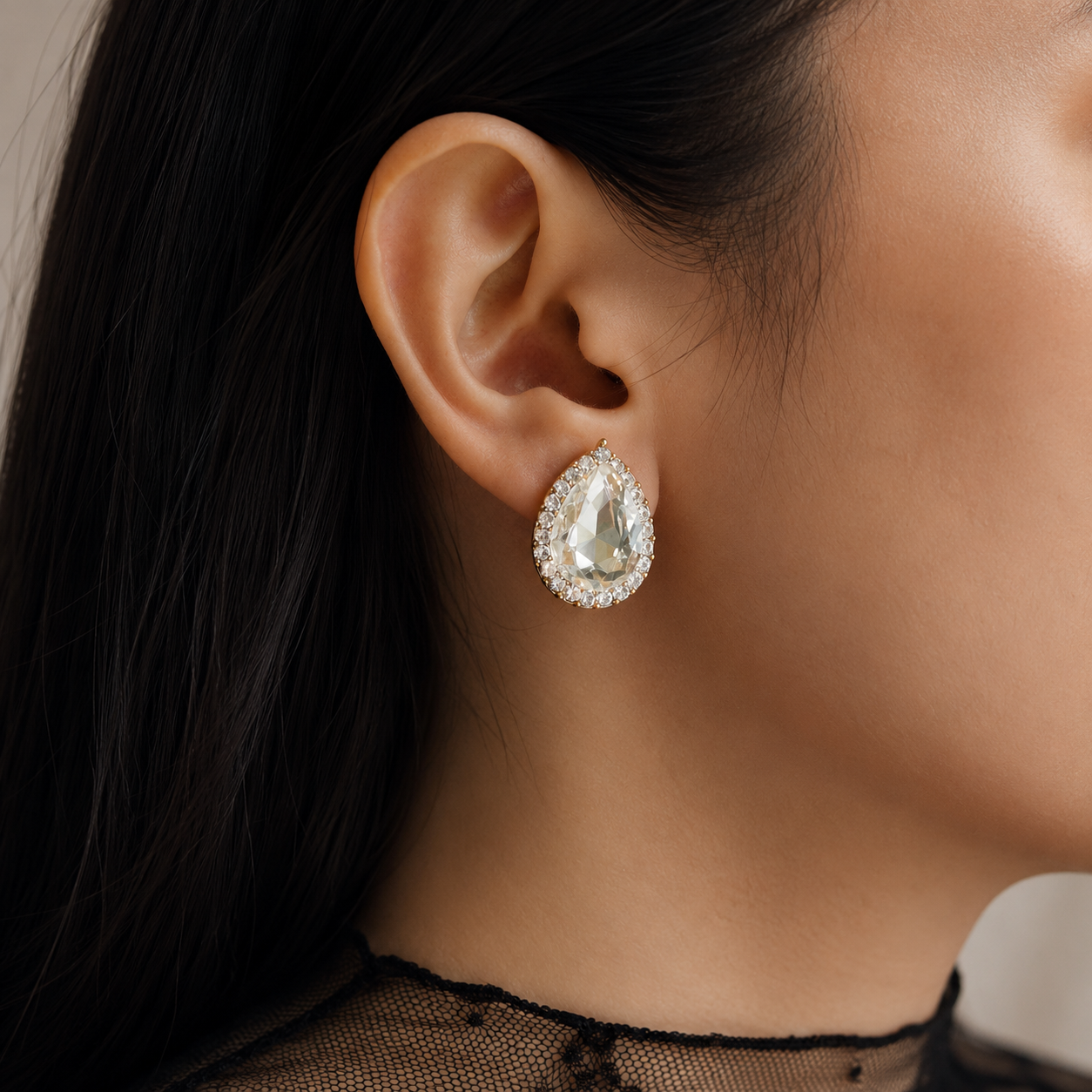 Lucy - Pendientes de diamante en forma de pera