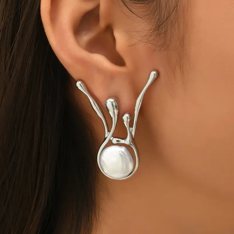 Alice – Pendientes de perlas y plata