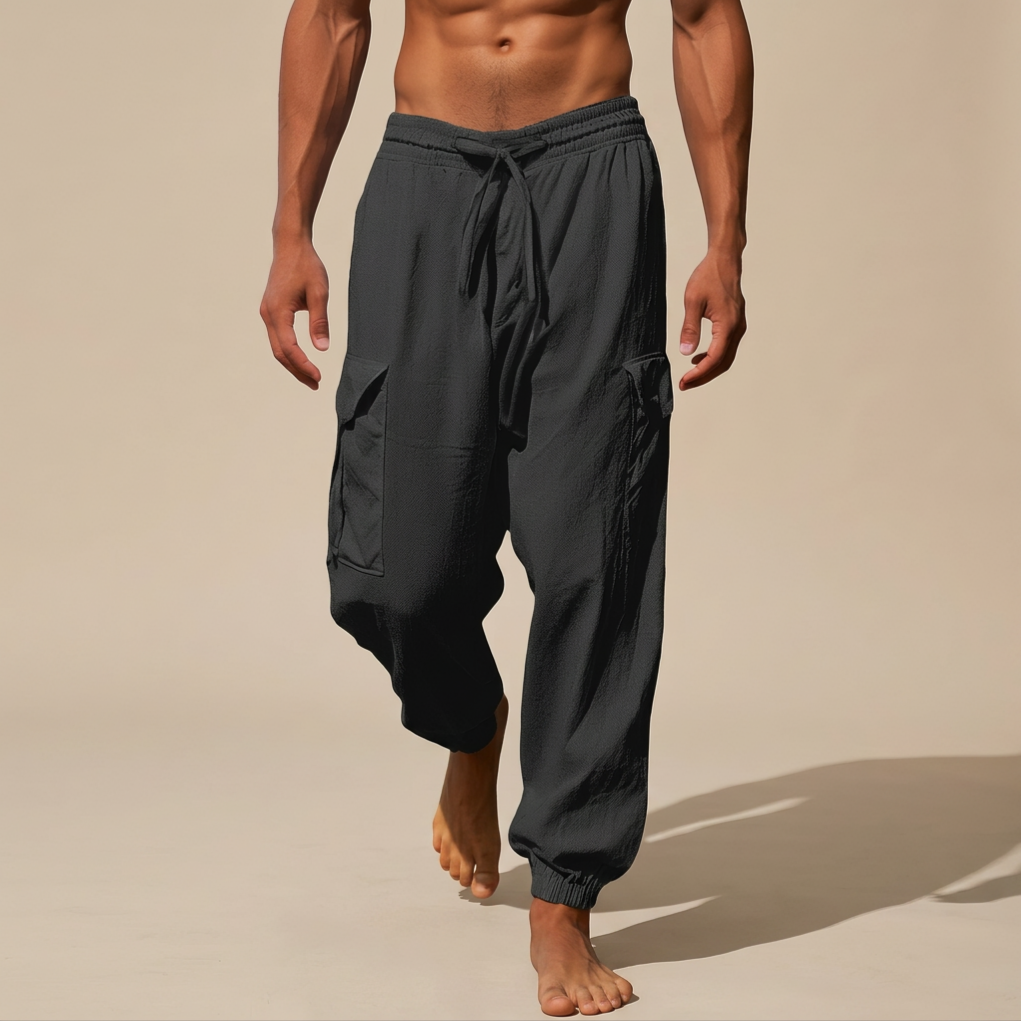 Rodgers - Pantalones Cómodos Sueltos con Bolsillos