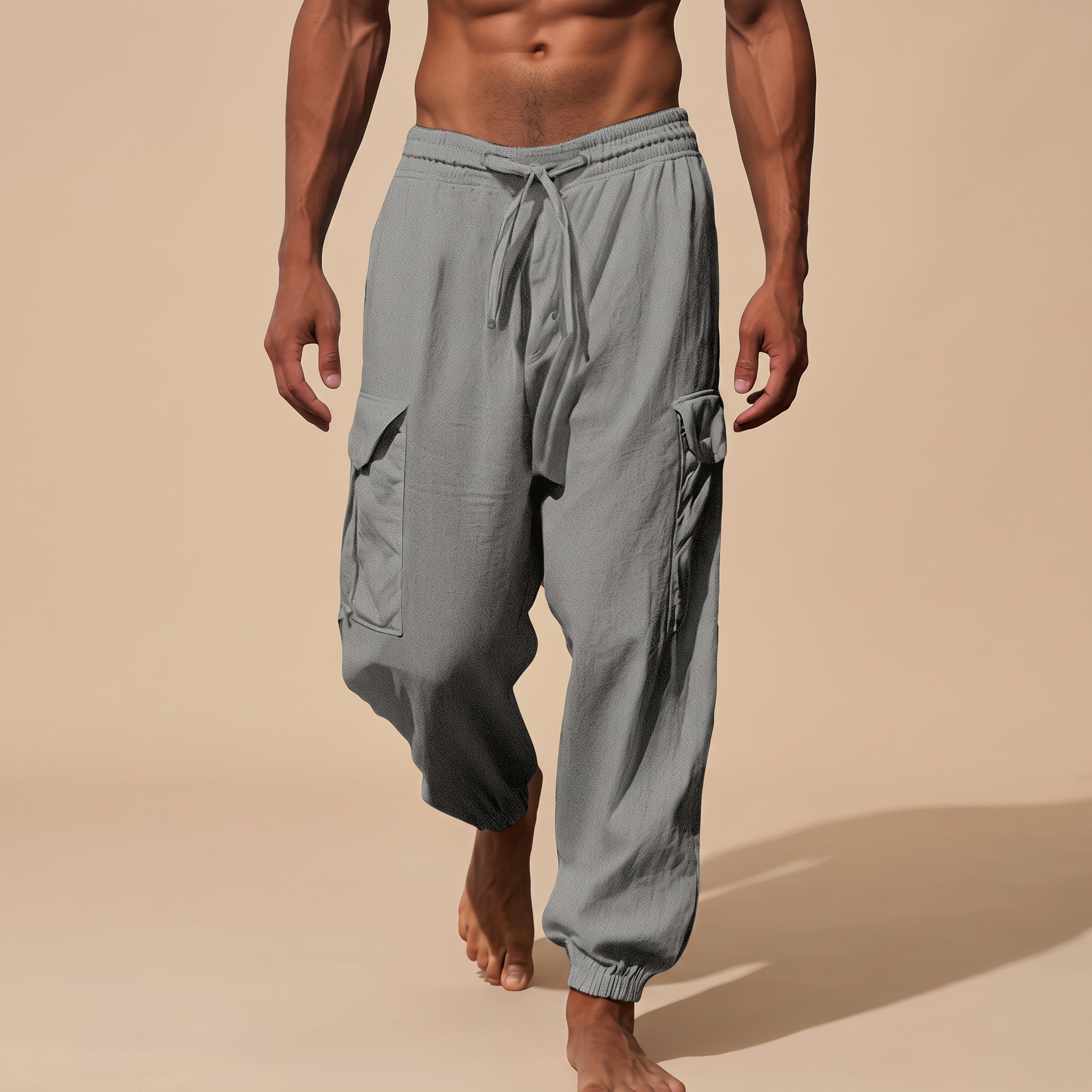 Rodgers - Pantalones Cómodos Sueltos con Bolsillos