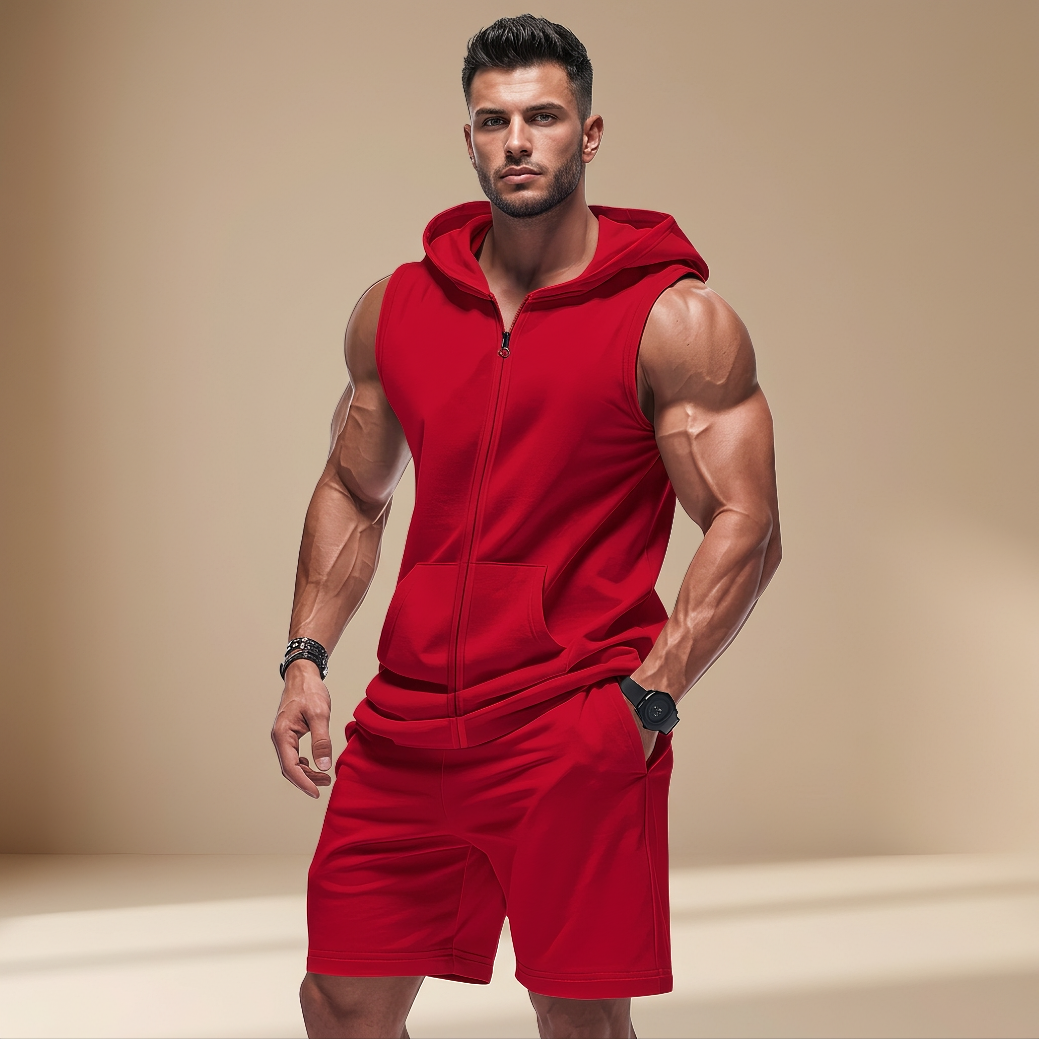 Duncan - Conjunto sin Mangas con Capucha