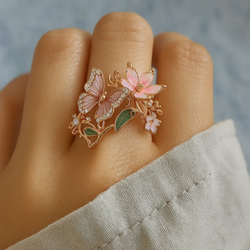Meliora – Anillo de mariposa brillante