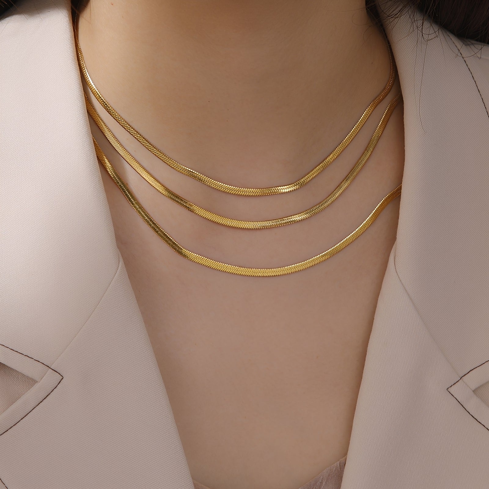 Naomie – Collar choker de cadena serpiente