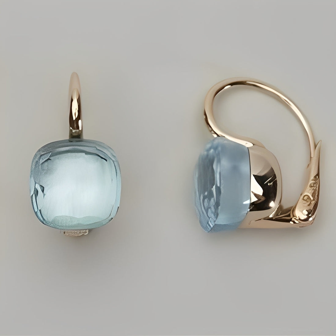 Manon – Pendientes de zirconio azul vintage