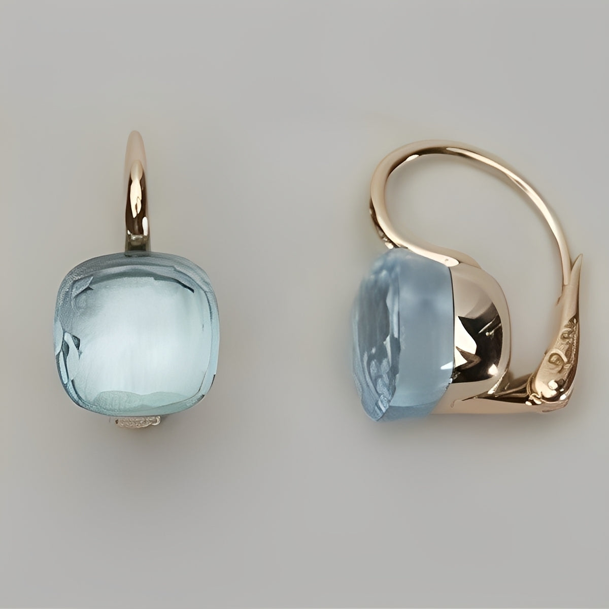 Manon – Pendientes de zirconio azul vintage