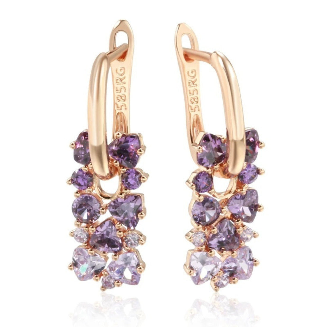 Joshi – Pendientes elegantes morados