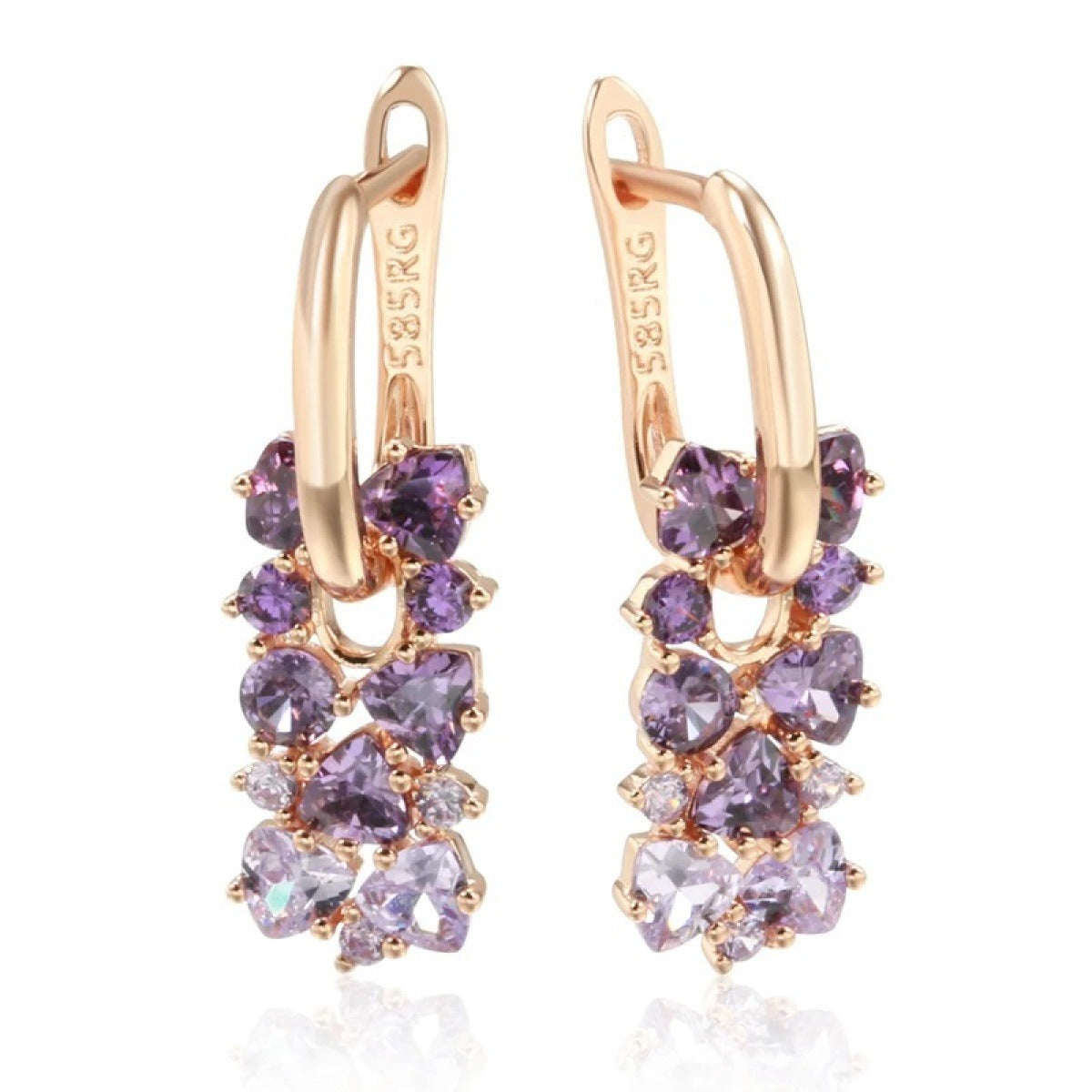 Joshi – Pendientes elegantes morados