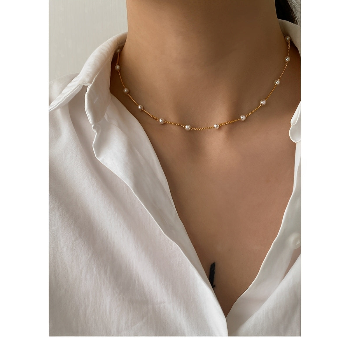 Noelia – Collar elegante con pequeña perla