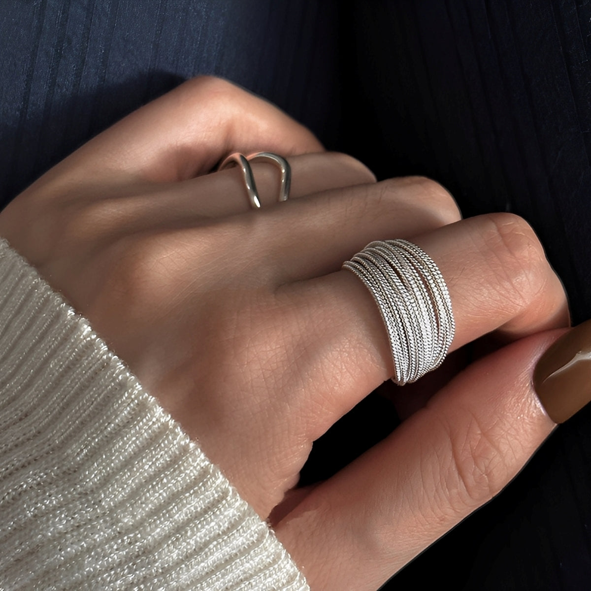 Miley – Anillo de plata superpuesto