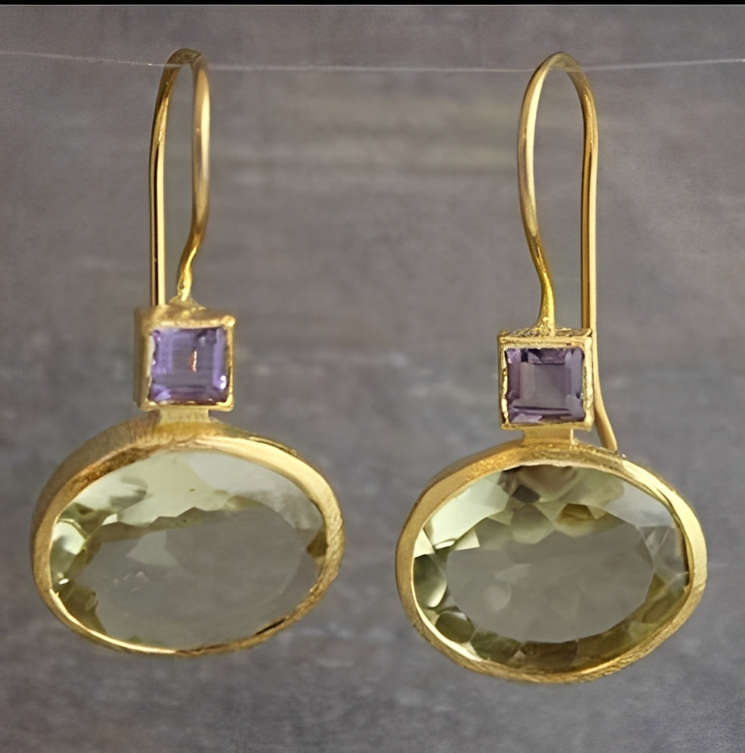 Esmeralda – Pendientes vintage con cristales verdes