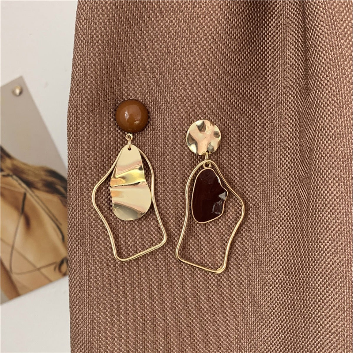 Rhia – Pendientes con colgantes irregulares colgantes