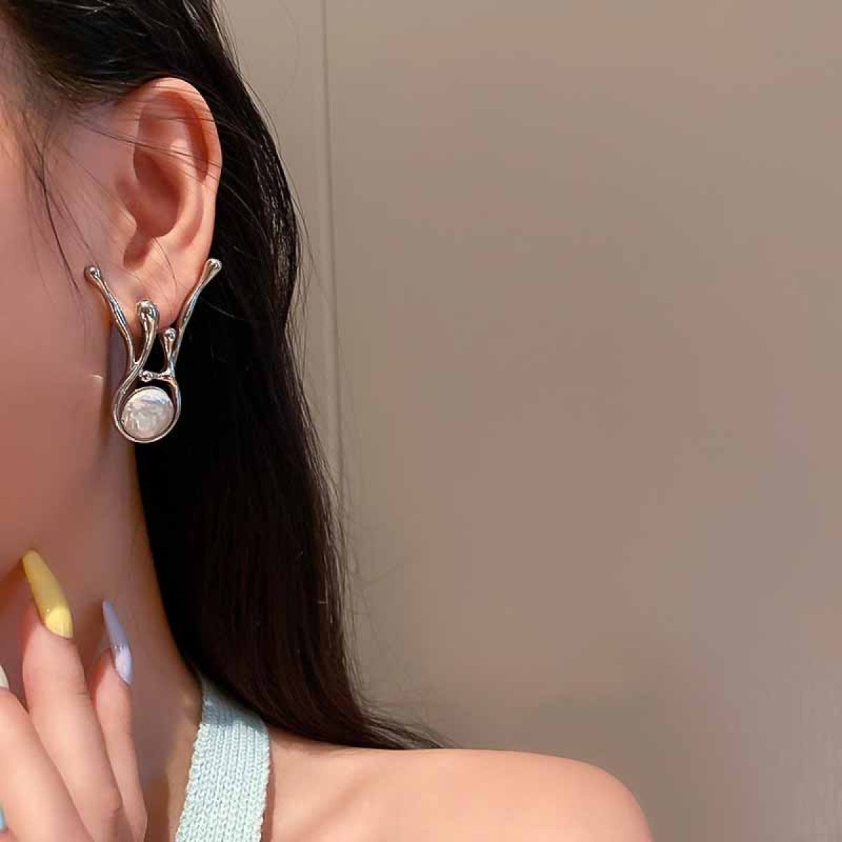 Alice – Pendientes de perlas y plata