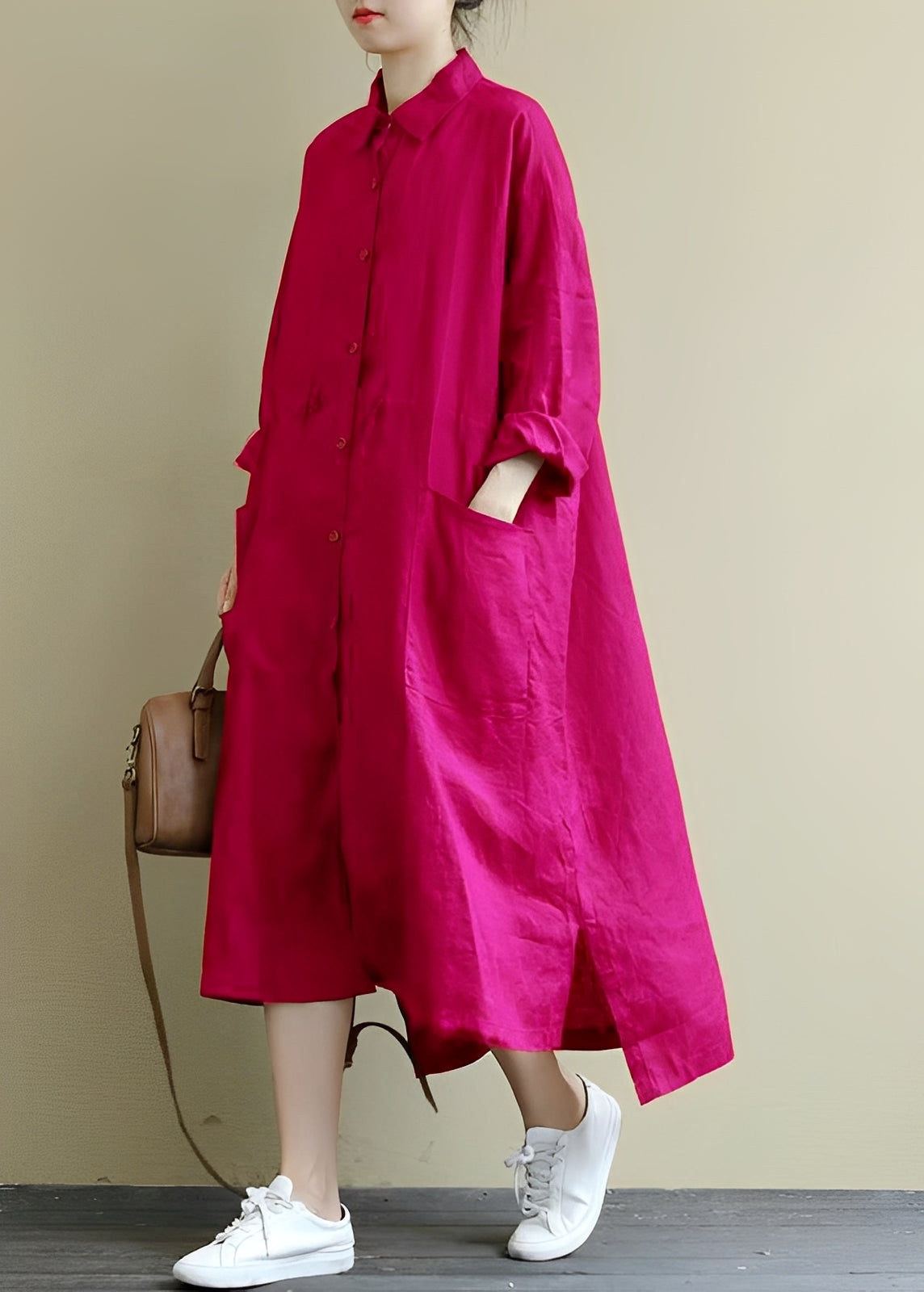 Monica - Vestido camisero casual para damas