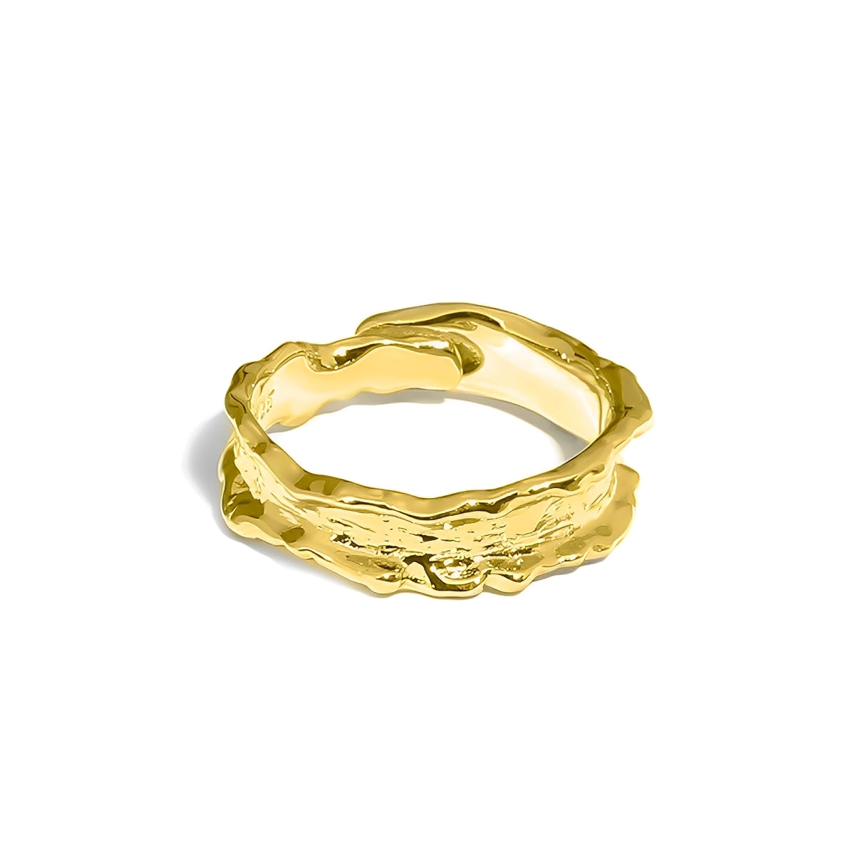 Sara – Anillo de oro vintage forjado